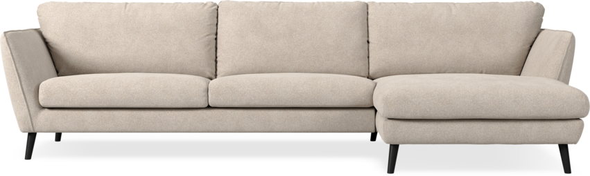 Madison Lux - 3-sits soffa med schäslong höger - Vit