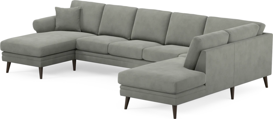Eden - 3-sits soffa med schäslong vänster och divan höger - Grå