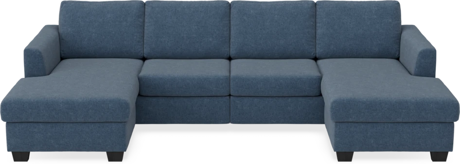Friday - 2-sits soffa med två schäslonger - Blå