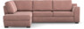Friday - 2,5-sits soffa med divan vänster - Rosa