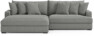 Rossi - 2-sits soffa med schäslong XL vänster - Grå