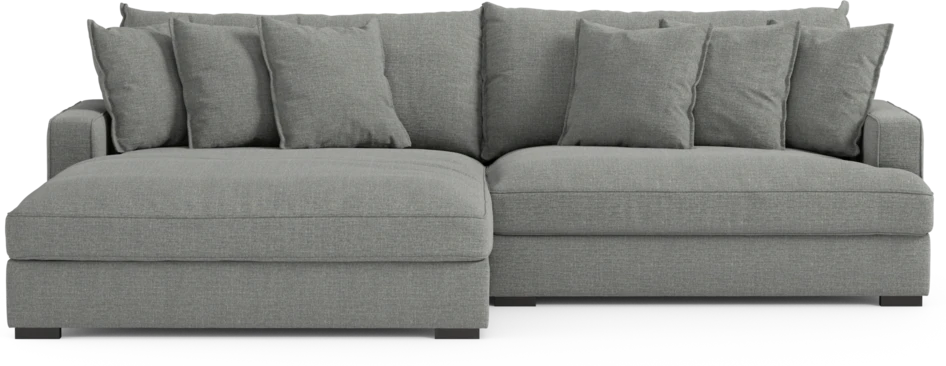 Rossi - 2-sits soffa med schäslong XL vänster - Grå