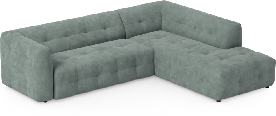 Bella - 3-sits soffa med divan höger - Blå