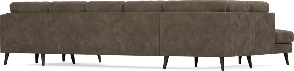 Eden - 3-sits soffa med divan vänster och schäslong höger - Brun