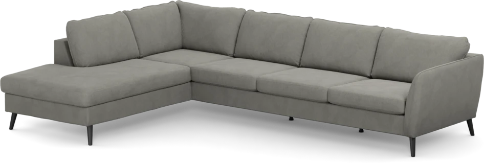 County - 3-sits soffa med divan vänster - Grå