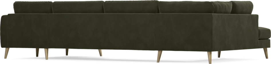 Bridge - 3-sits soffa med divan vänster och schäslong höger - Grön