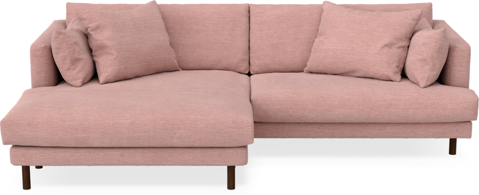Harper - 4-sits med schäslong XL vänster - Rosa