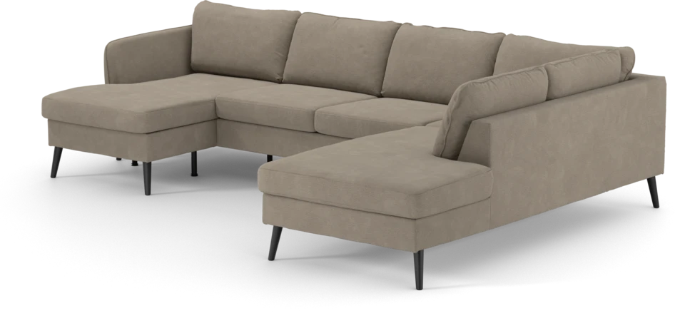County - 3-sits soffa med schäslong vänster och divan höger - Beige