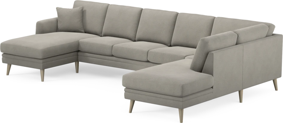 Eden - 3-sits soffa med schäslong vänster och divan höger - Grå