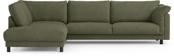 Cherrie, 3-sits soffa med divan vänster, fast klädsel