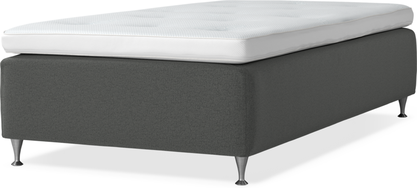 Delux Dream - Ramsäng, enkelsäng med bäddmadrass - Grå