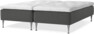 Delux Sense - Ramsäng, dubbelsäng med bäddmadrass - Grå