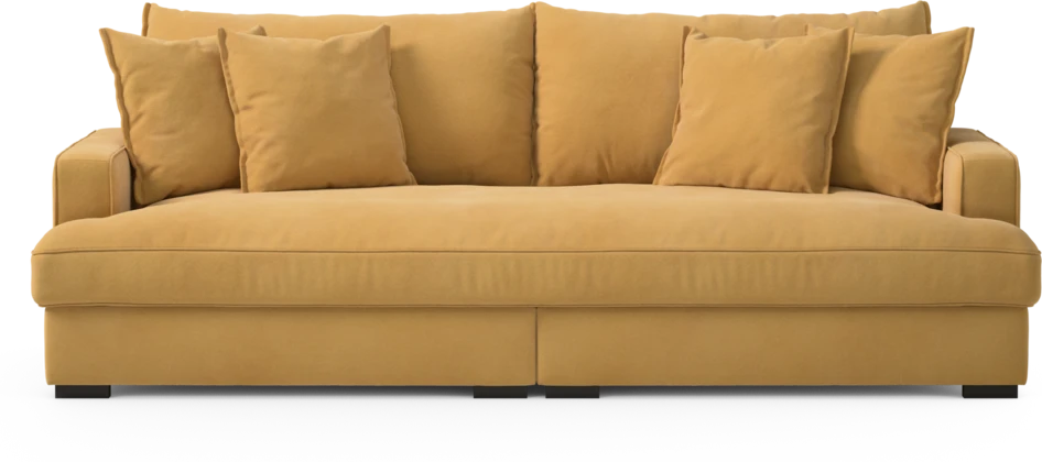 Rossi - 3-sits soffa, hel dyna - Gul