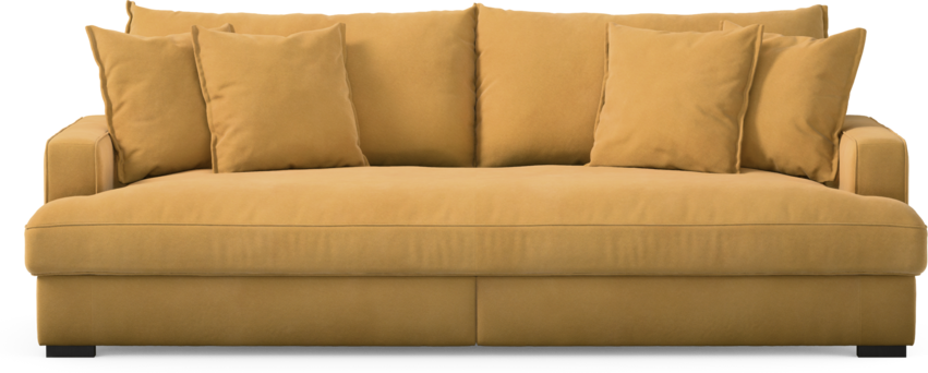 Rossi - 3-sits soffa, hel dyna - Gul