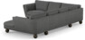 Madison Lux - Hörnsoffa med schäslong höger - Grå