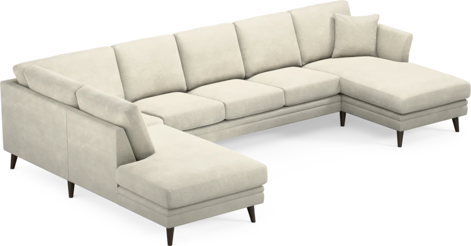 Eden - 3-sits soffa med divan vänster och schäslong höger - Vit