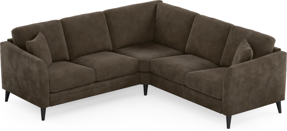 Eden - Hörnsoffa, 2+2-sits - Brun