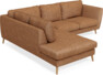 Madison - 2-sits soffa med divan vänster - Orange