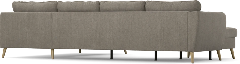 County - 3-sits soffa med schäslong vänster och divan höger - Brun