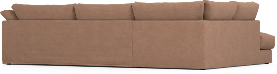 Cherrie - 3-sits soffa med divan vänster, med kappa - Orange
