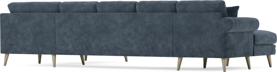 Eden - 3-sits soffa med schäslong vänster och divan höger - Blå