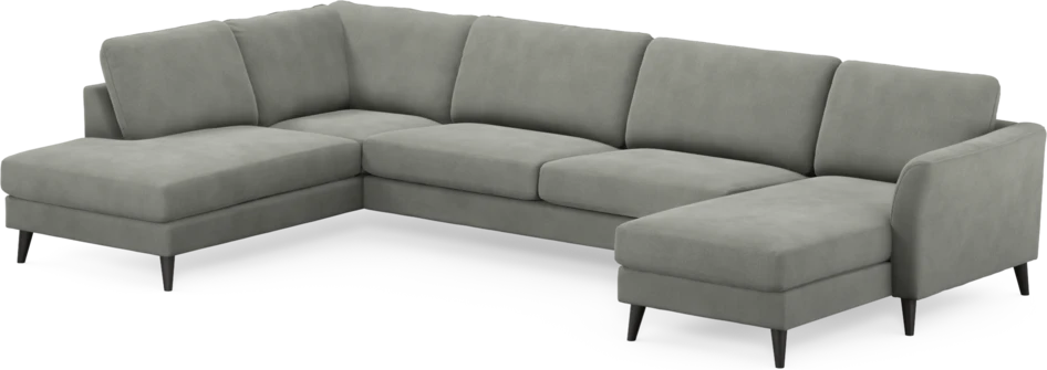 Bridge - 3-sits soffa med divan vänster och schäslong höger - Grå