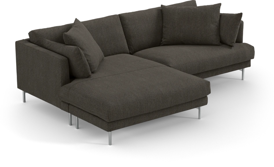 Harper - 4-sits med schäslong XL vänster - Brun