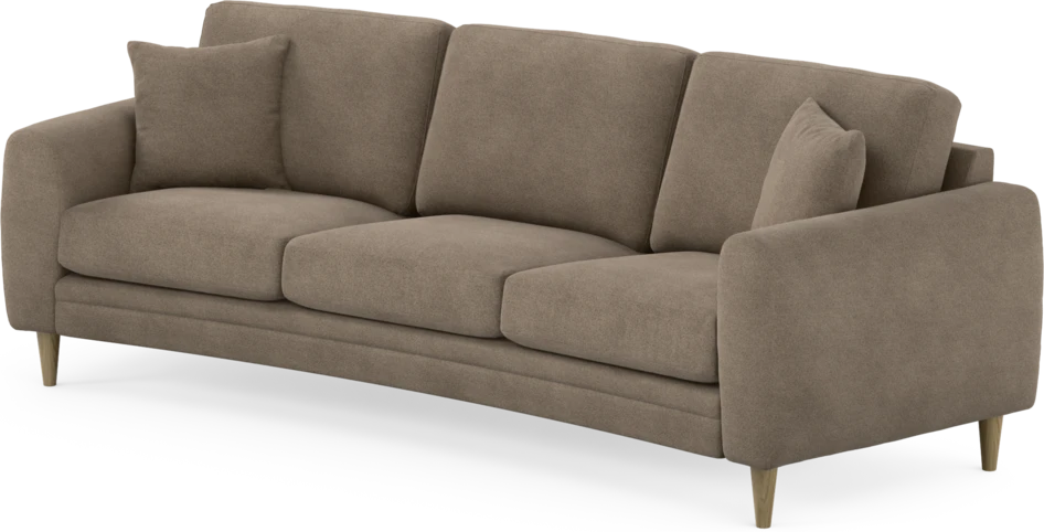 Eden - 3-sits soffa svängd - Brun