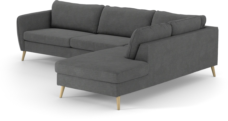 County - 2,5-sits soffa med divan höger - Grå