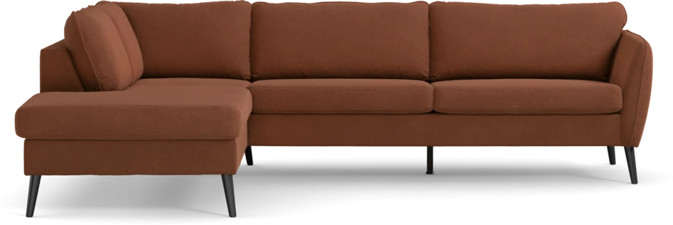 County - 2,5-sits soffa med divan vänster - Orange