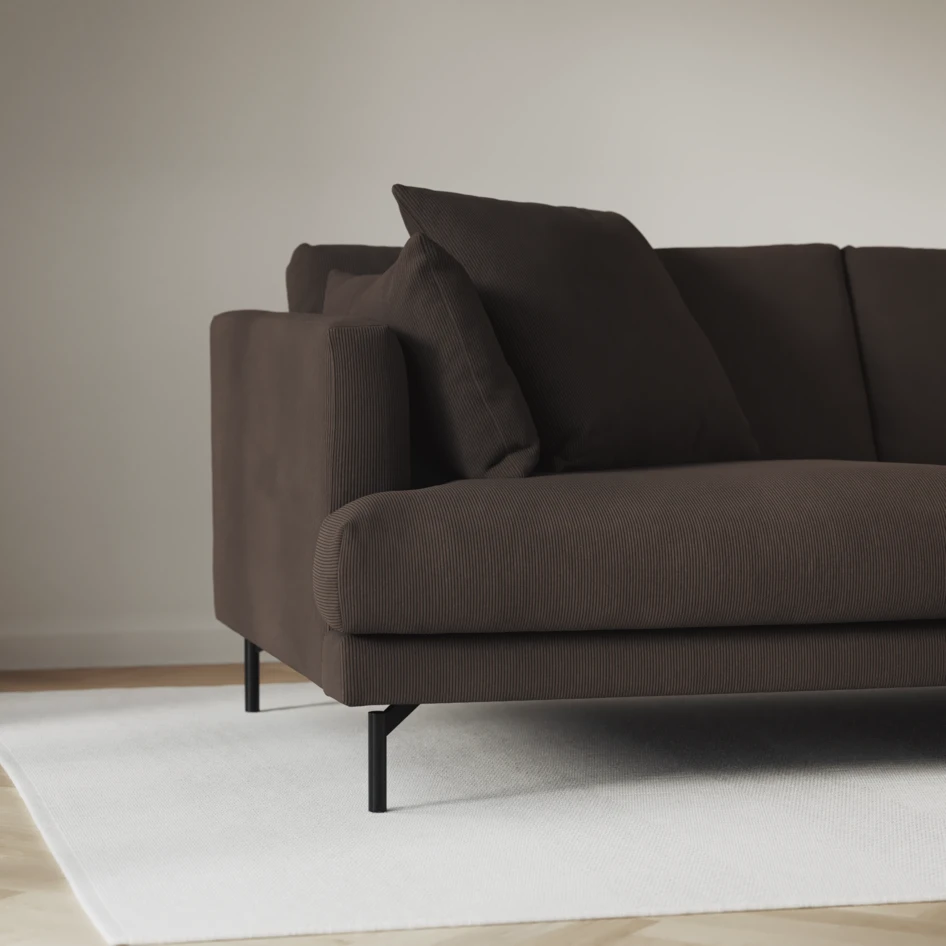 Harper - 3-sits soffa - Brun