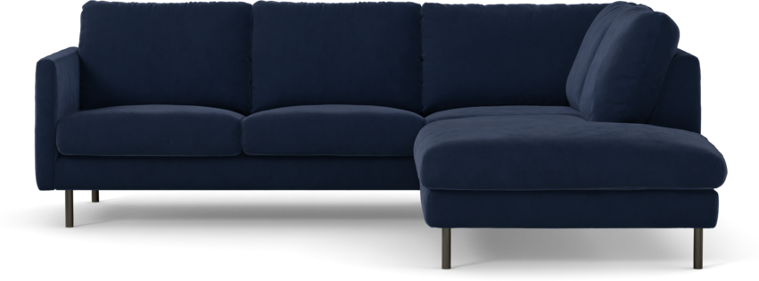 Madison Lux - 2-sits soffa med divan höger - Blå