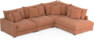 Rossi - 3-sits soffa med divan höger - Gul