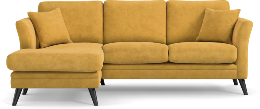 Eden - 2-sits soffa med schäslong - Gul