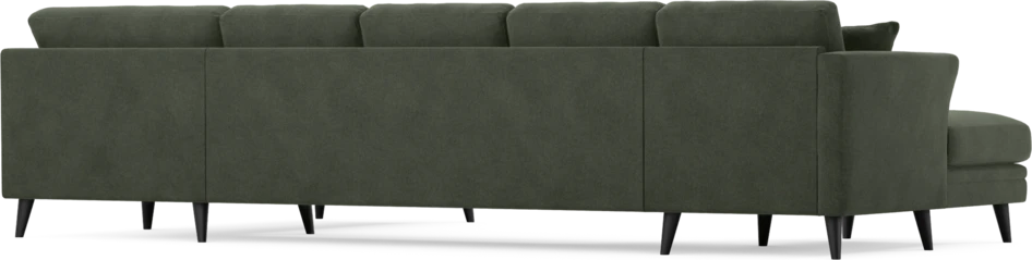 Eden - 3-sits soffa med schäslong vänster och divan höger - Grön