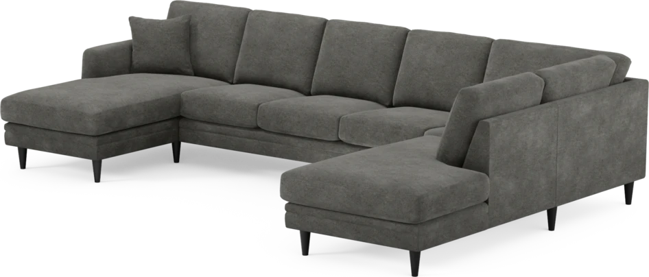 Eden - 3-sits soffa med schäslong vänster och divan höger - Grå