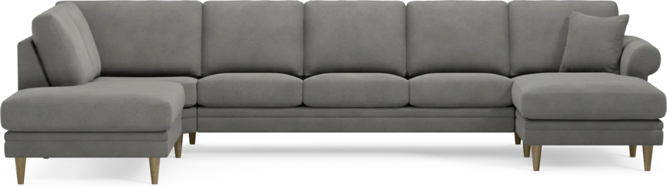 Eden - 3-sits soffa med divan vänster och schäslong höger - Grå
