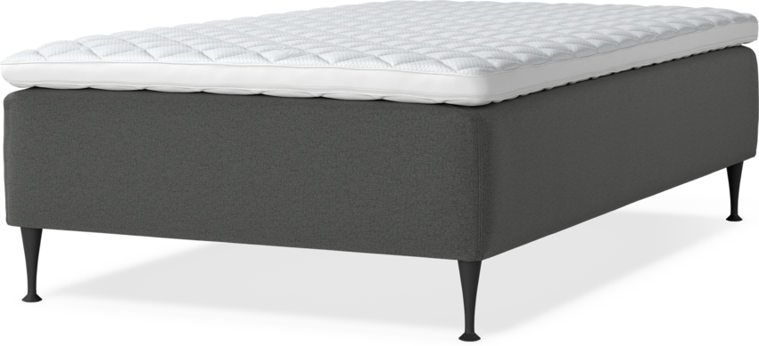 Delux Dream - Ramsäng, enkelsäng med bäddmadrass - Grå