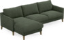Winston - 3-sits soffa med schäslong, vändbar - Grön