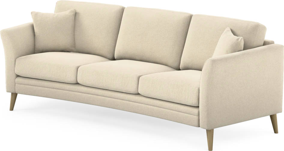 Eden - 3-sits soffa svängd - Beige