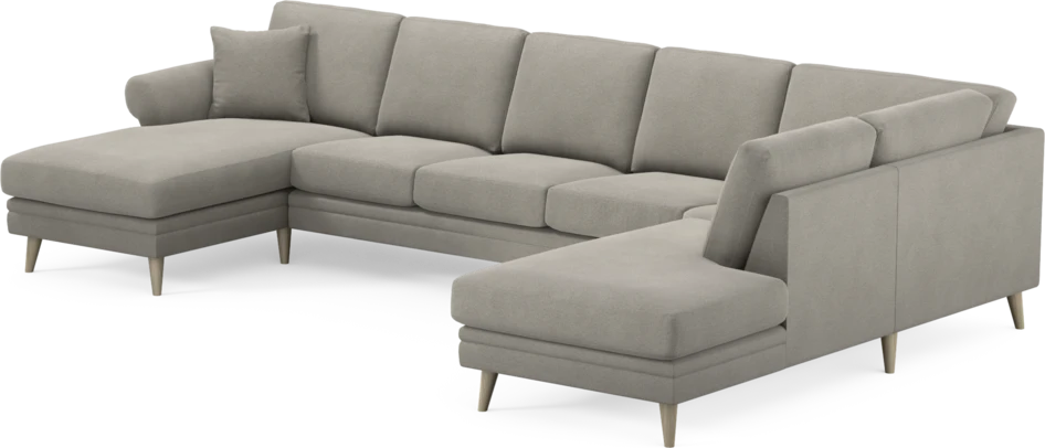Eden - 3-sits soffa med schäslong vänster och divan höger - Grå