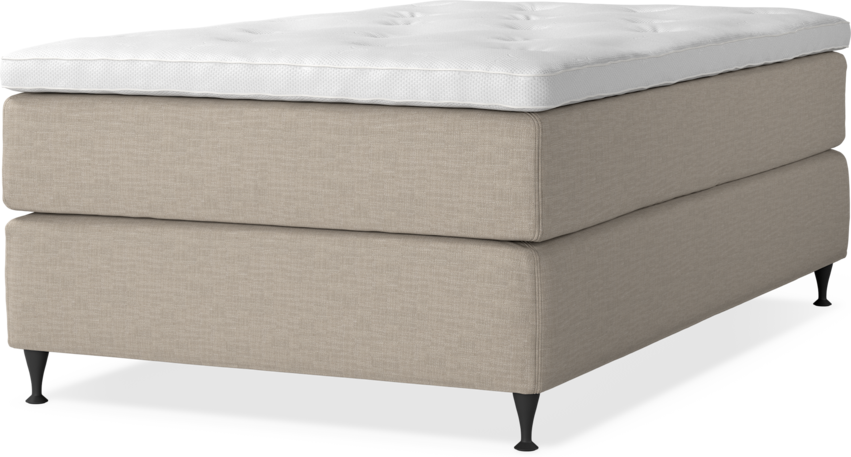 Delux Dream - Kontinentalsäng, enkelsäng 120 cm med bäddmadrass - Beige