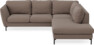 Madison - 2-sits soffa med divan höger - Brun
