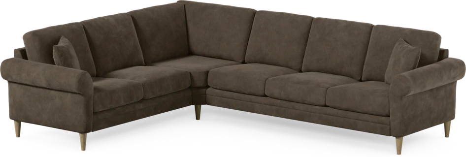 Eden - Hörnsoffa, 2+3-sits - Brun