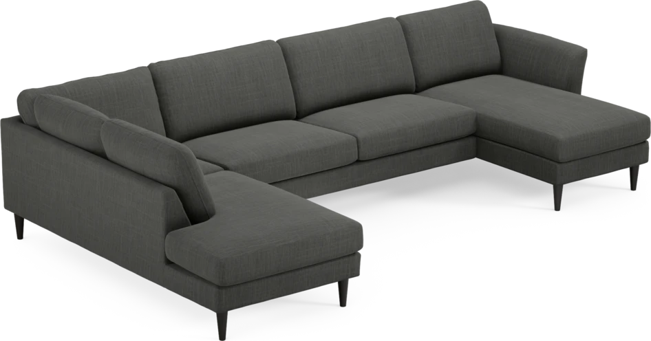 Bridge - 3-sits soffa med divan vänster och schäslong höger - Grå