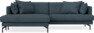 Harper - 4-sits med schäslong XL vänster - Blå