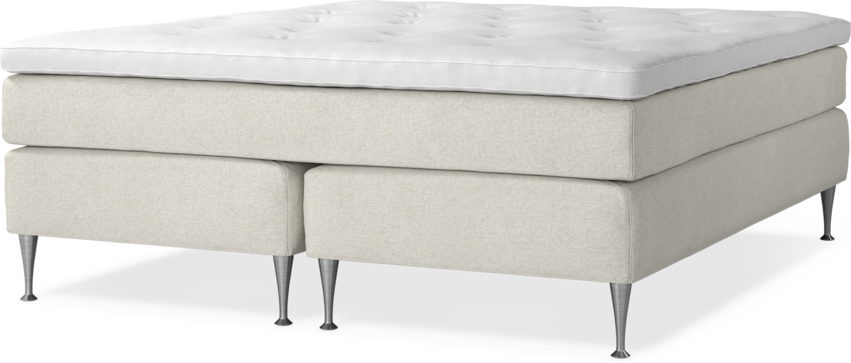 Delux Sense - Kontinentalsäng, dubbelsäng med bäddmadrass - Beige
