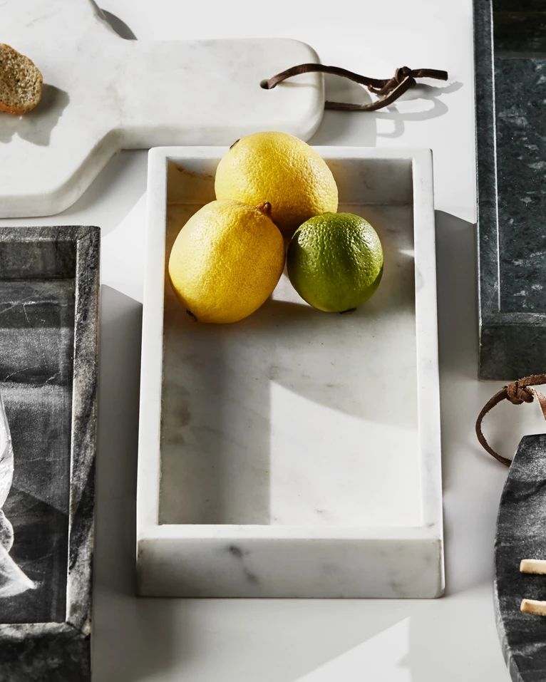 Marmor, Bricka, 15x30x4 cm