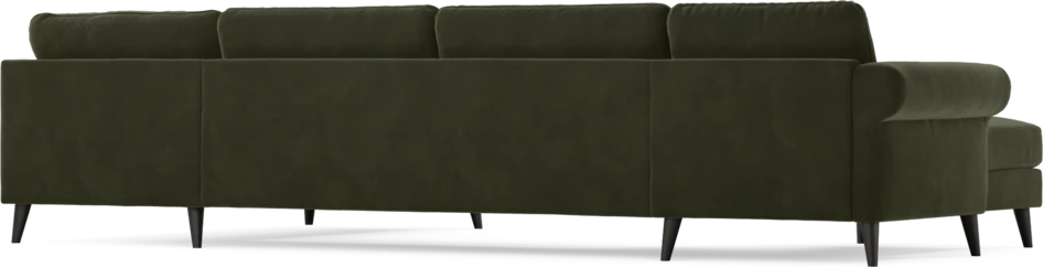 Bridge - 3-sits soffa med schäslong vänster och divan höger - Grön