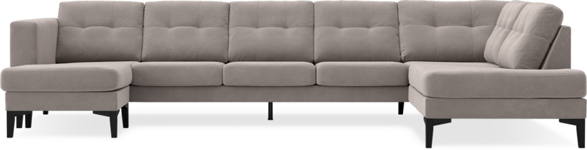 Rio - 4-sits soffa med schäslong vänster och divan höger - Grå